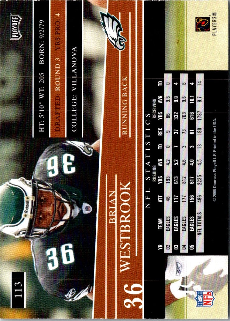 2006 Playoff Prestige Brian Westbrook