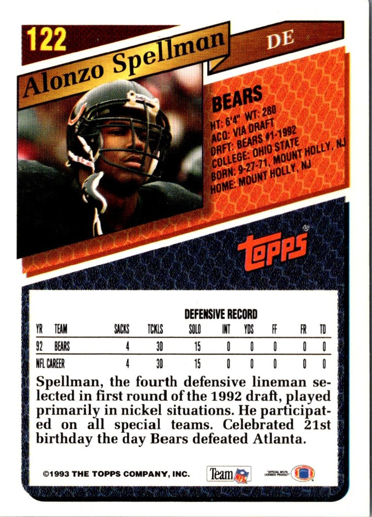 1993 Topps Alonzo Spellman