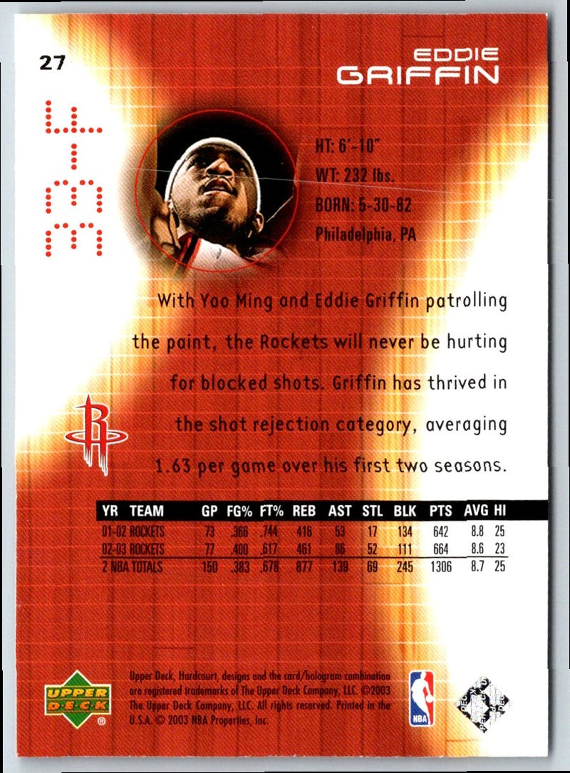 2003 Upper Deck Hardcourt Eddie Griffin