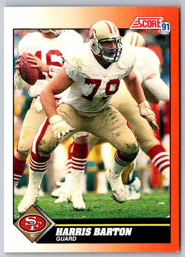 1991 Score Harris Barton #396