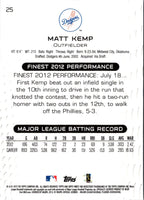 2012 Finest Matt Kemp #25
