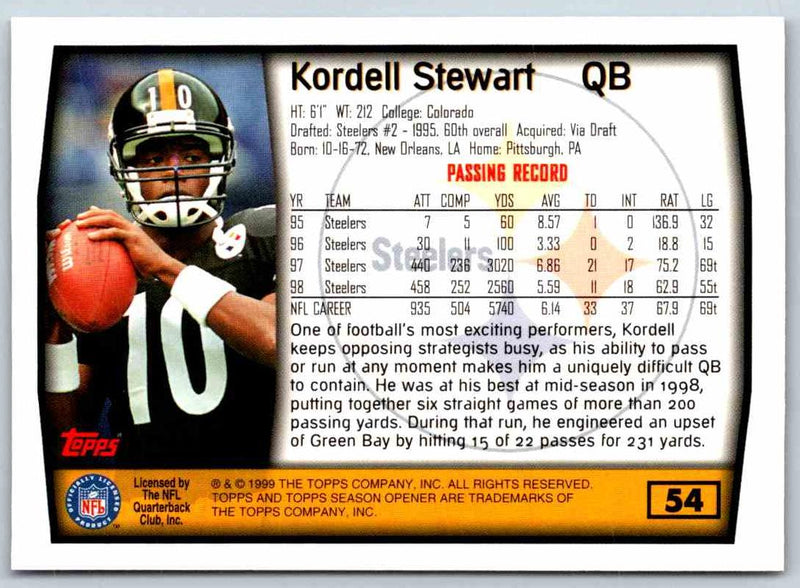 1999 Topps Kordell Stewart