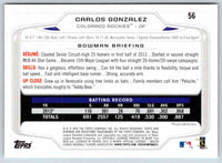 2014 Bowman Carlos Gonzalez #56