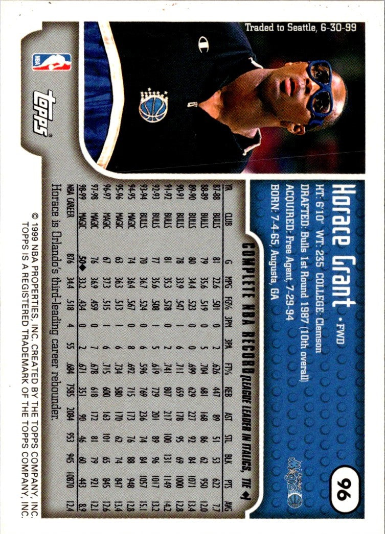 1999 Topps Horace Grant