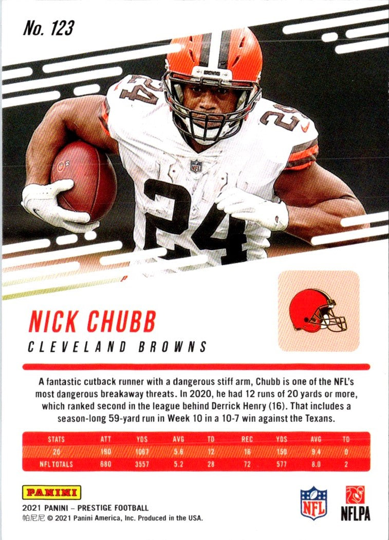 2021 Panini Prestige Nick Chubb