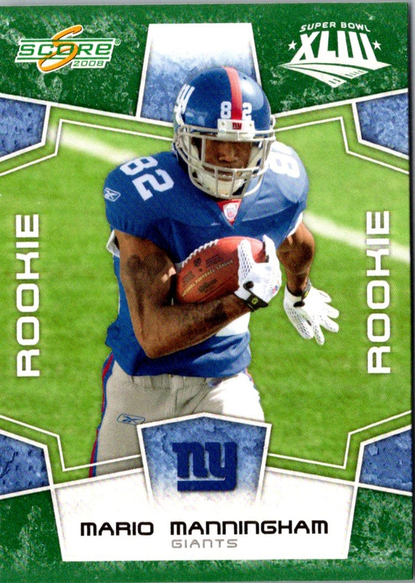 2008 Score Super Bowl XLIII Mario Manningham #395