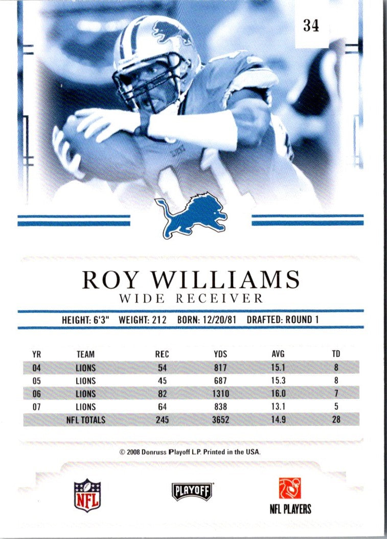 2008 Playoff Prestige Roy Williams