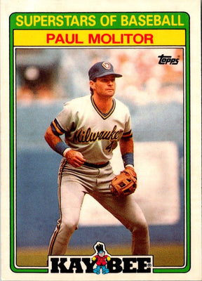 1988 Topps Kay-Bee Superstars of Baseball Paul Molitor #19