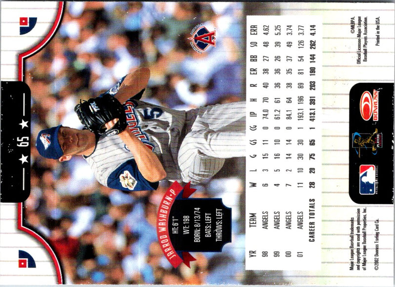 2002 Donruss Jarrod Washburn