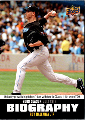 2010 Upper Deck Season Biography Roy Halladay #SB-122