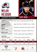 2001 Pacific Private Stock Titanium Milan Hejduk