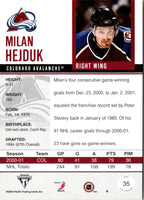2001 Pacific Private Stock Titanium Milan Hejduk #35
