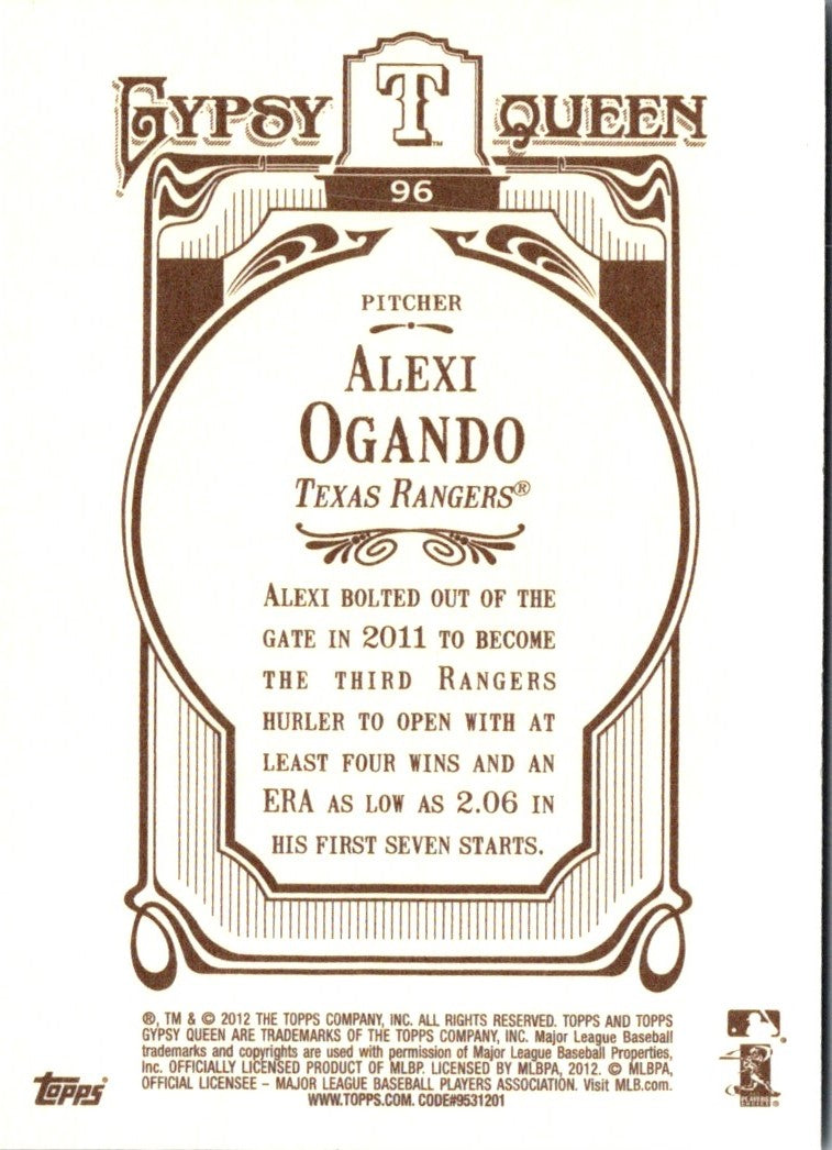 2012 Topps Gypsy Queen Alexi Ogando