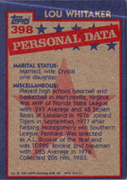 1984 Topps Lou Whitaker #398