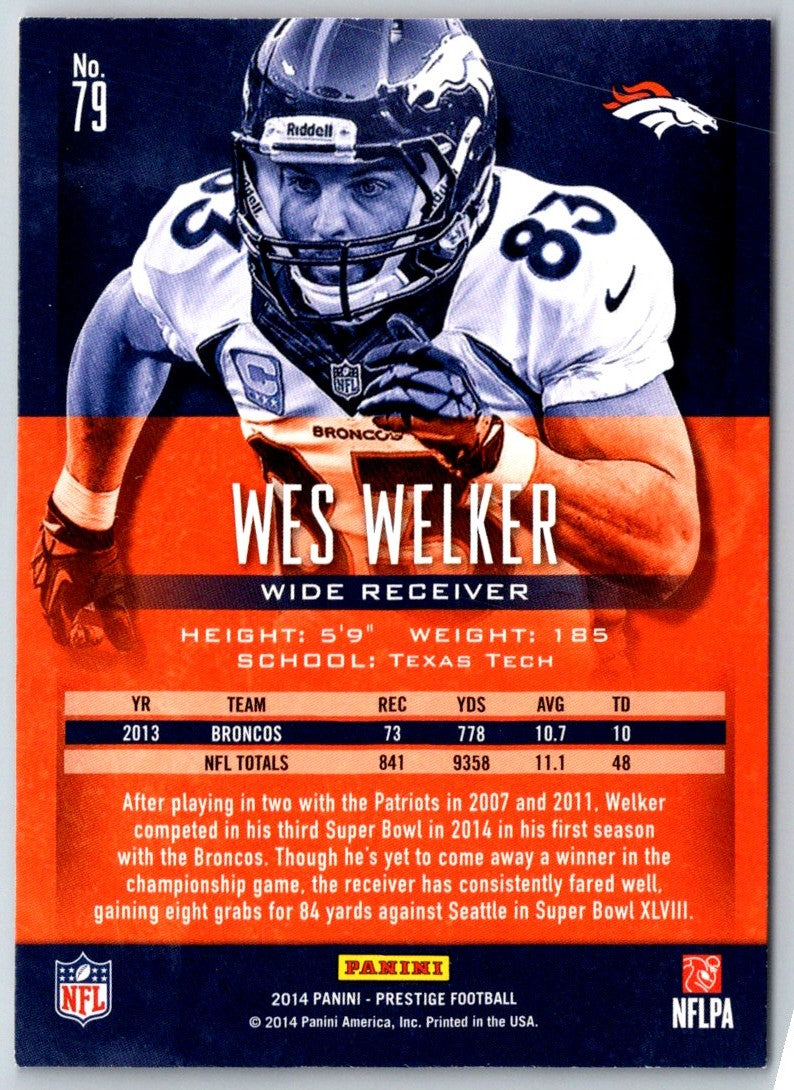 2014 Panini Prestige Wes Welker