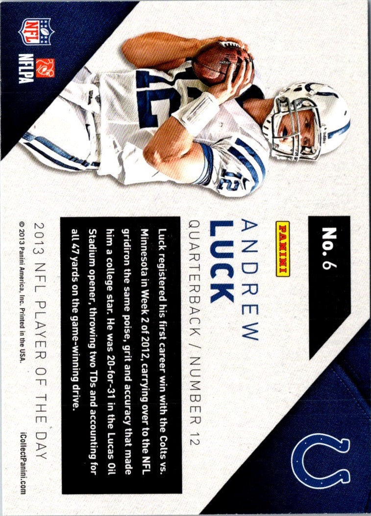 2013 Panini Player of the Day Andrew Luck