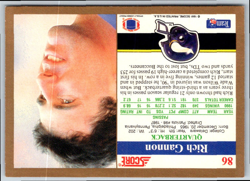 1991 Score Rich Gannon