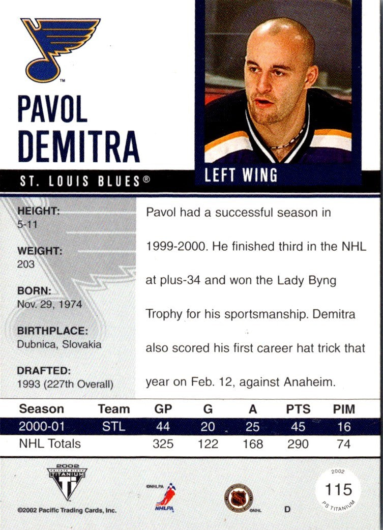 2001 Pacific Pavol Demitra