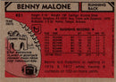 1980 Topps Benny Malone