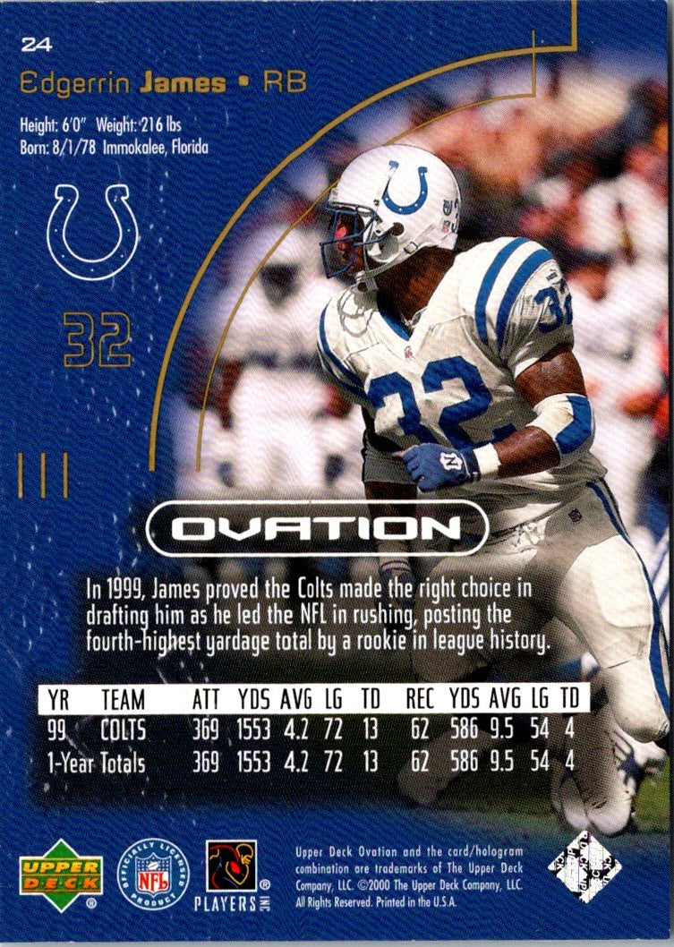 2000 Upper Deck Ovation Edgerrin James