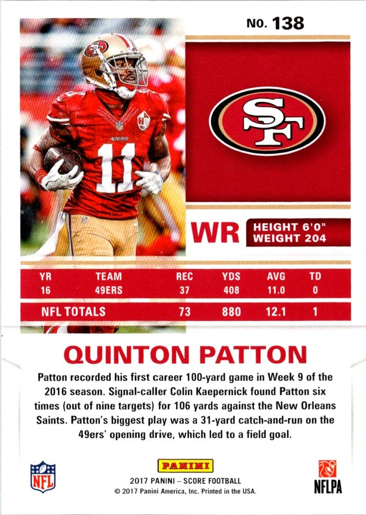 2017 Score Quinton Patton