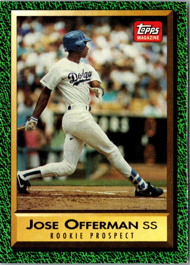 1991 Topps Magazine Jose Offerman