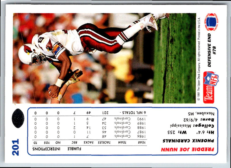 1991 Upper Deck Freddie Joe Nunn