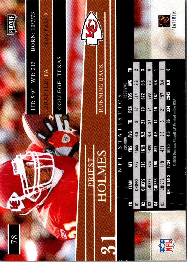 2006 Playoff Prestige Priest Holmes