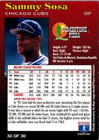 1995 Tombstone Pizza Super-Pro Series Sammy Sosa #30