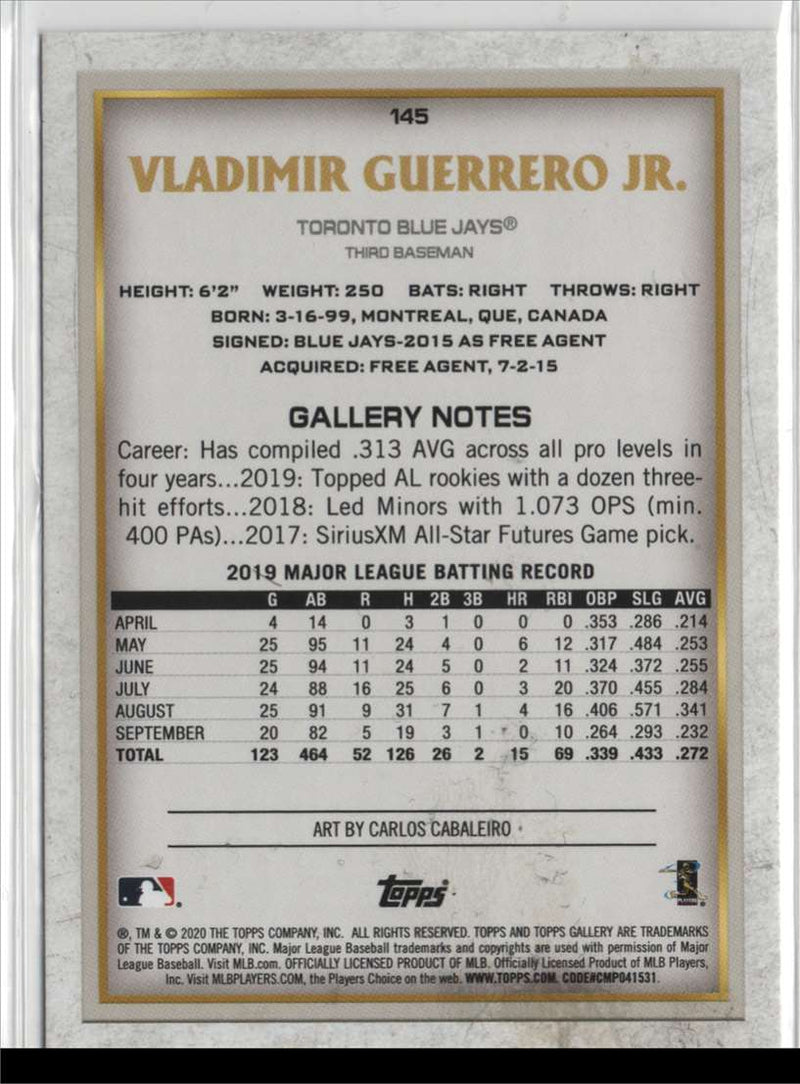 2020 Topps Gallery Vladimir Guerrero Jr.