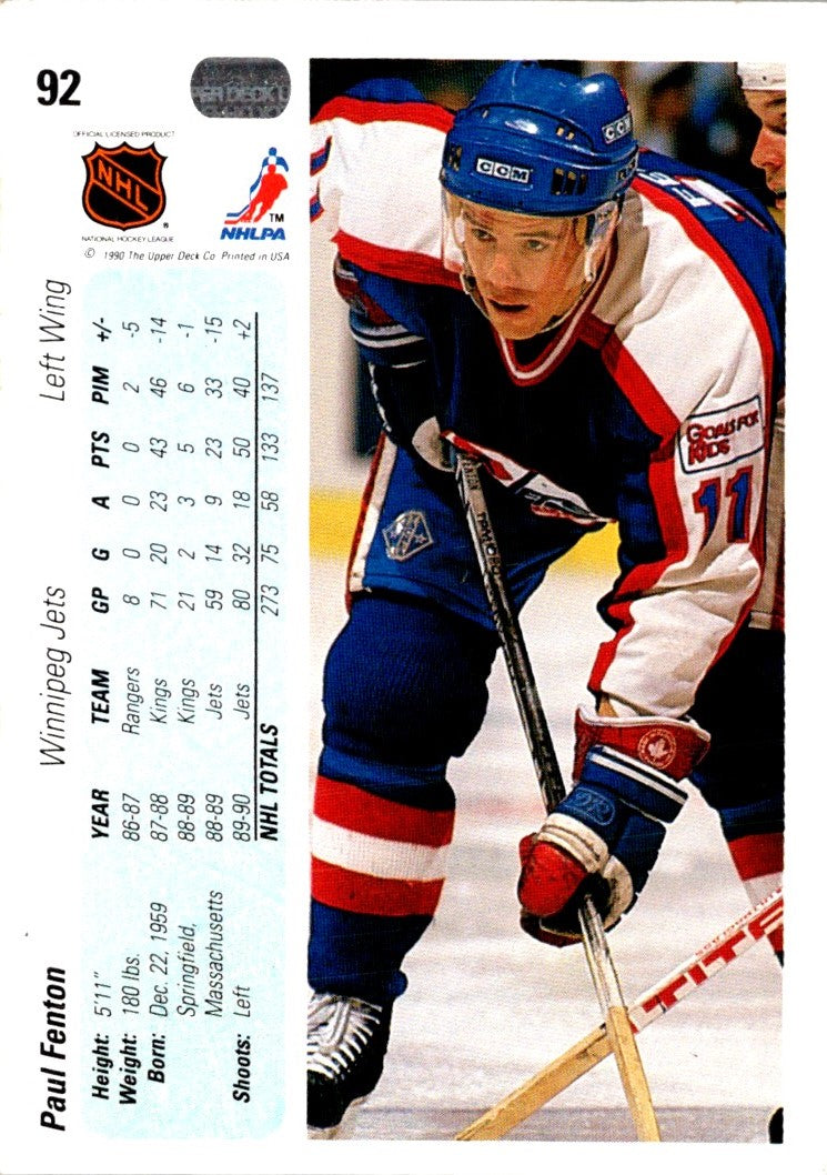 1990 Upper Deck Paul Fenton