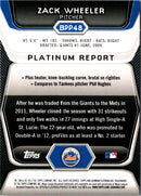 2012 Bowman Platinum Prospects Zack Wheeler