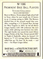 2007 Topps Turkey Red Yovani Gallardo #186 Rookie