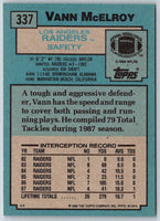 1988 Topps Vann McElroy #337