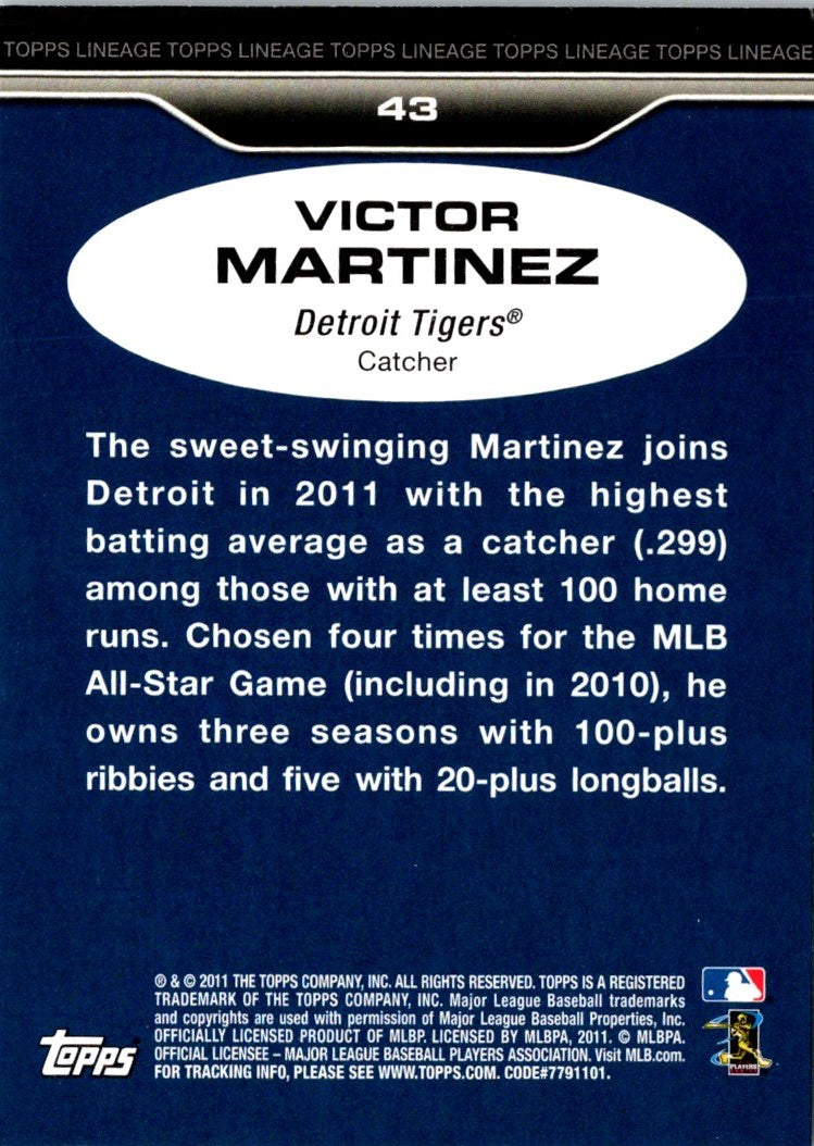 2011 Topps Lineage Victor Martinez