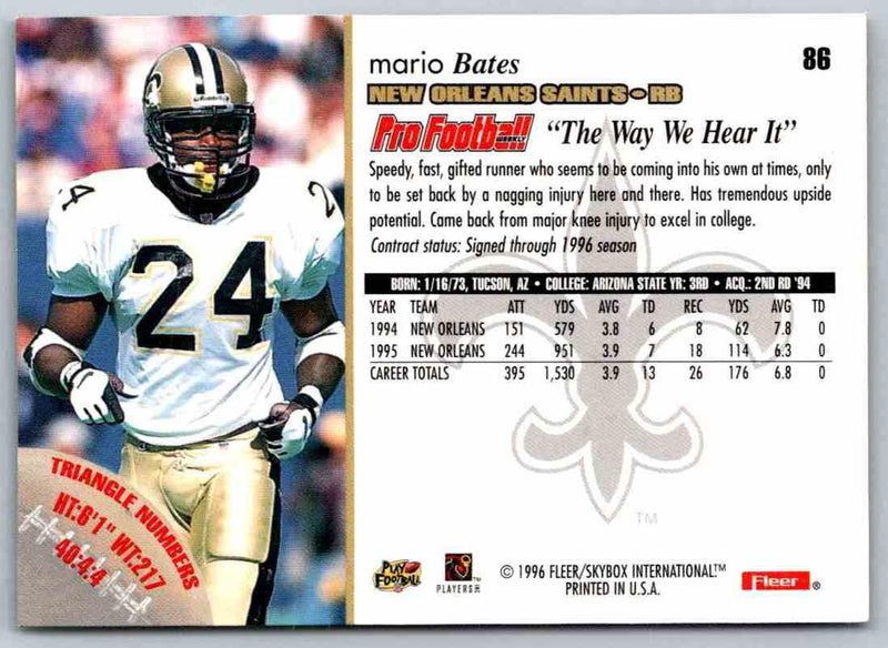 1991 Fleer Ultra Mario Bates #86