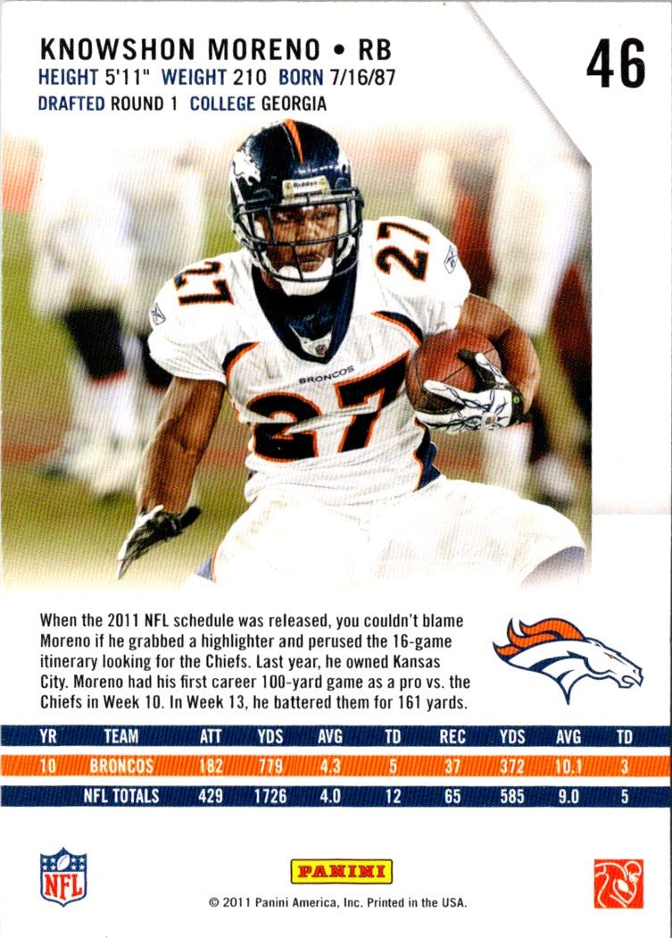 2011 Panini Certified Knowshon Moreno