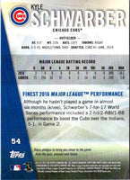 2017 Finest Kyle Schwarber #54