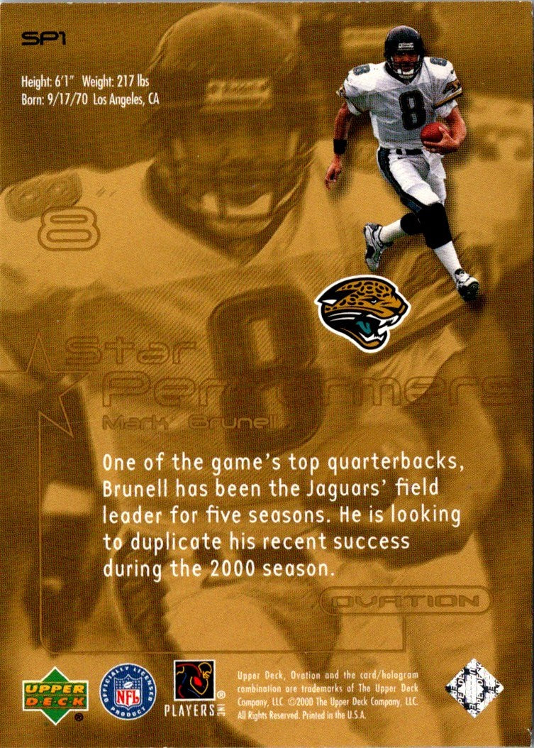 2000 Upper Deck Ovation Star Performers Mark Brunell