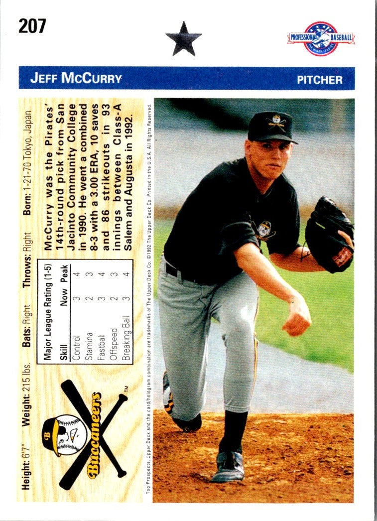 1992 Upper Deck Minors Jeff McCurry