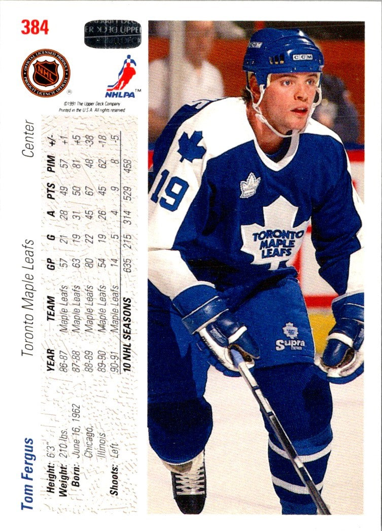 1991 Upper Deck Tom Fergus