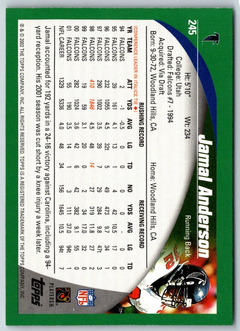 2002 Topps Jamal Anderson