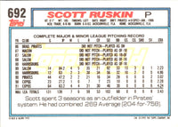 1992 Topps Scott Ruskin #692