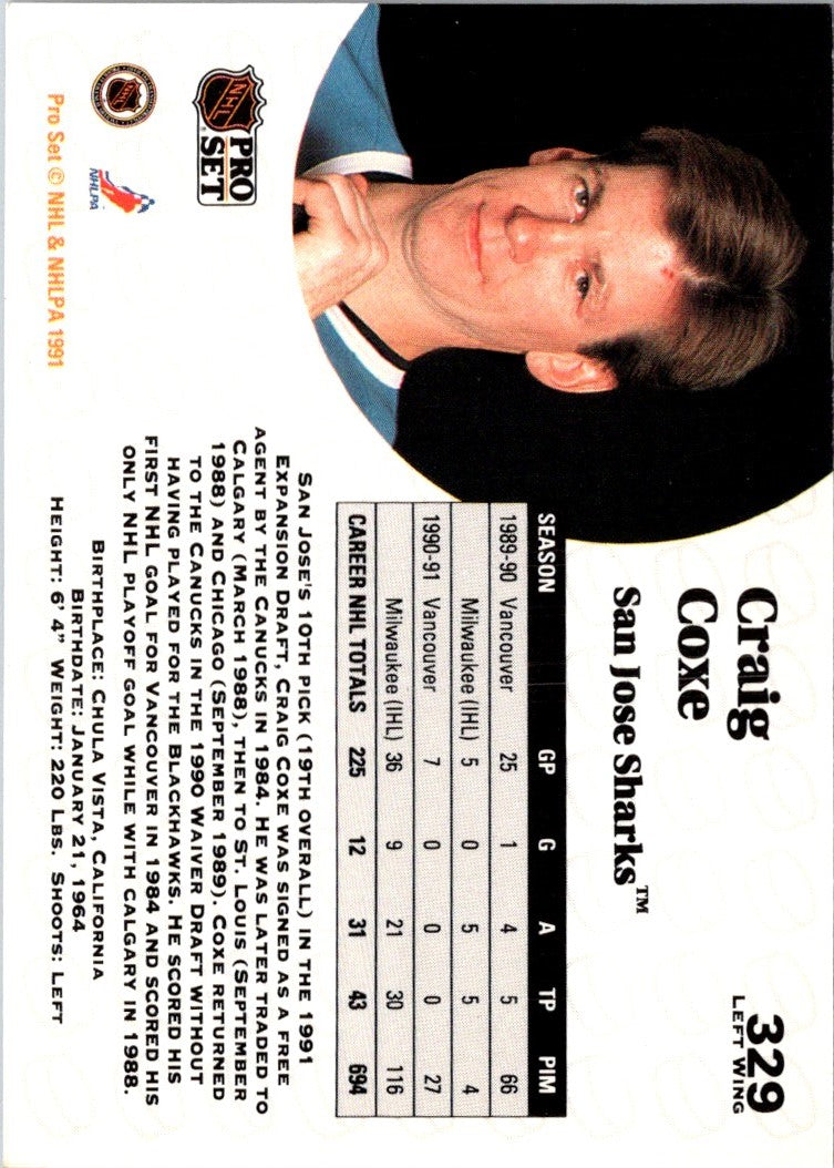 1991 Pro Set Craig Coxe