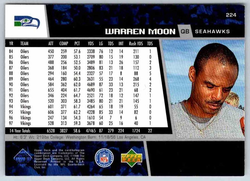 1998 Upper Deck Warren Moon