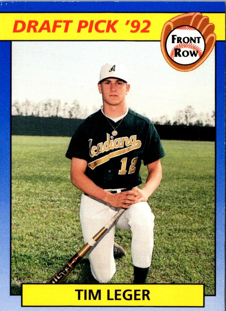 1992 Front Row Draft Picks Tim Leger