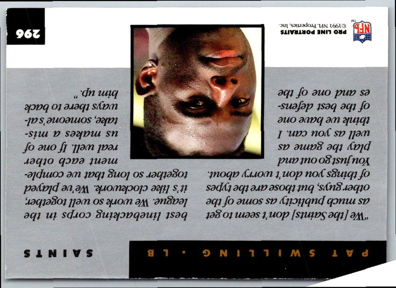 1991 Pro Line Portraits National Convention Pat Swilling