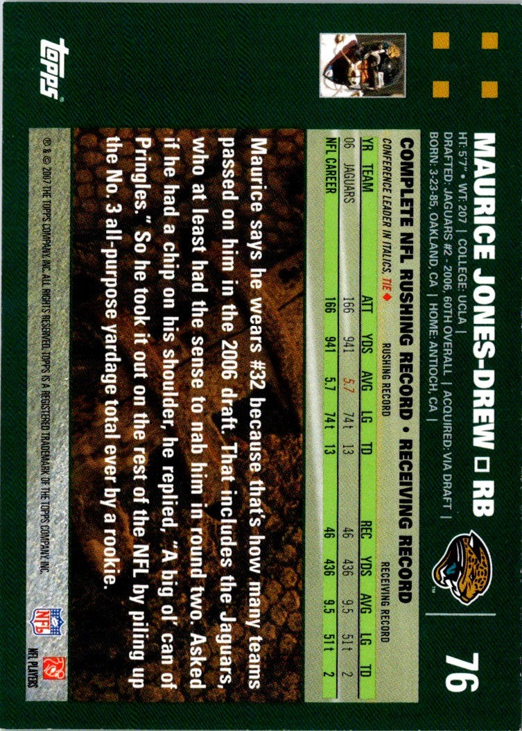 2007 Topps Maurice Jones-Drew