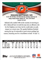 2012 Topps Rishard Matthews #95 Rookie