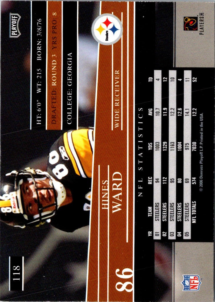 2006 Playoff Prestige Hines Ward